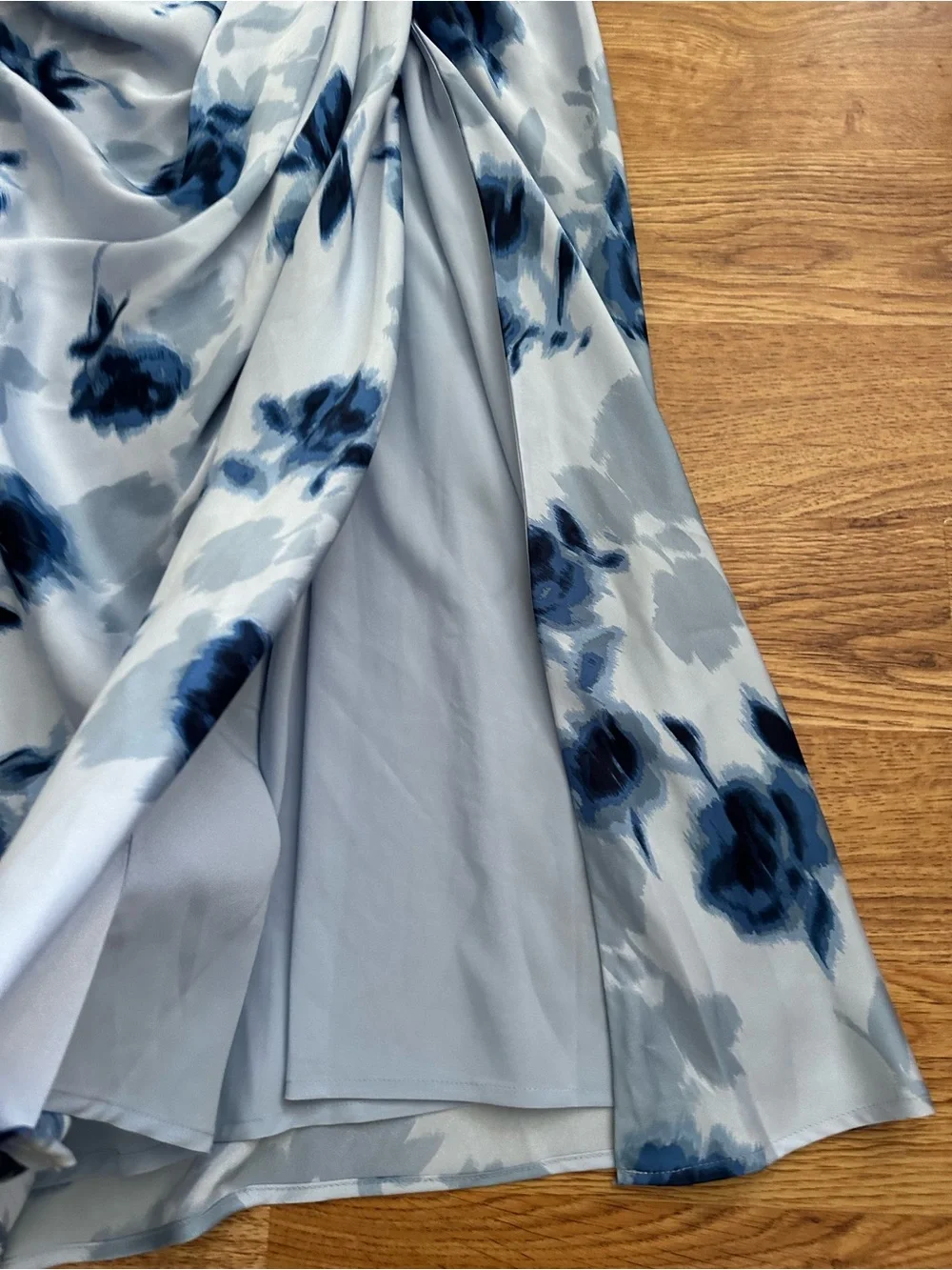 NWT Abercrombie & Fitch Blue Floral Cowl Maxi Dress S